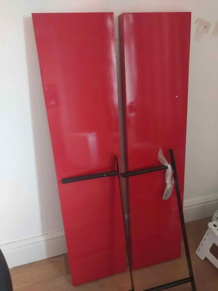 Photo of free 2 x Red IKEA LACK Shelves (110cm x 26cm) (New Malden KT3) #1