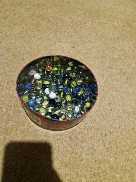 Photo of free Tin of marbles (Clitheroe BB7) #1