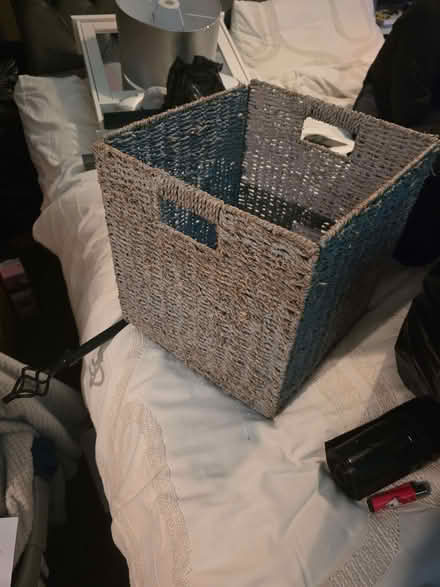 Photo of free Large wicker storage cube (Cavendish DE23) #1
