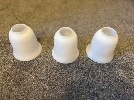 Photo of free 3x white glass light shades (Pantymwyn CH7) #1