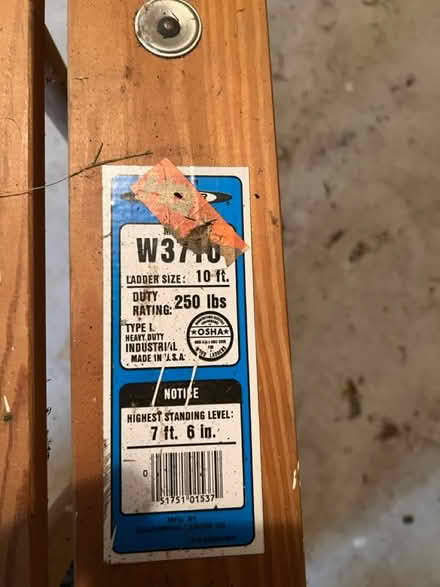 Photo of free 10’ Wooden Step Ladder (Wexford close to I-79) #3