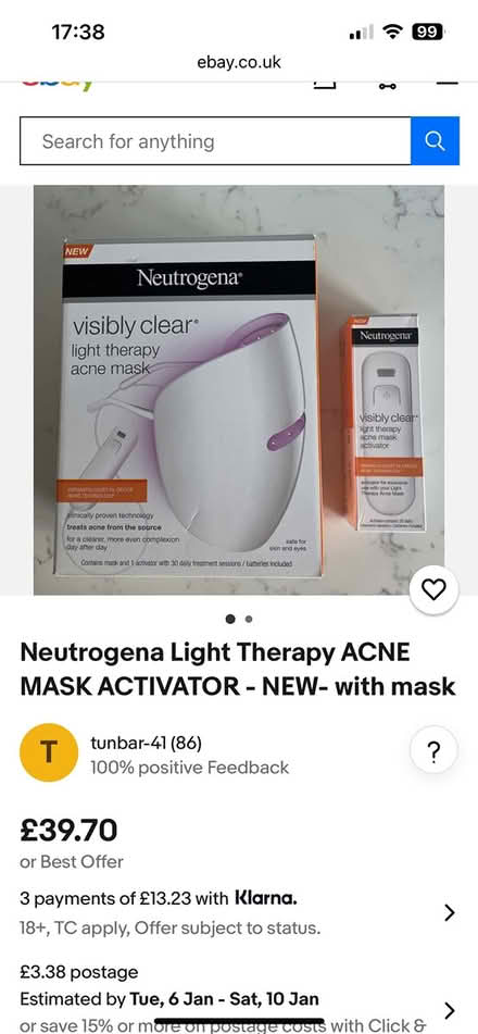 Photo of free Neutrogena light mask (West Ealing) #1