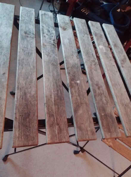 Photo of free Folding garden table and two chairs (Barnham) #2