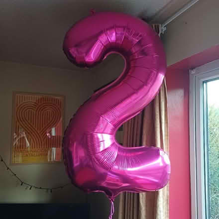 Photo of free Huge pink '2' balloon. (Bricknells Meadow OX28) #1