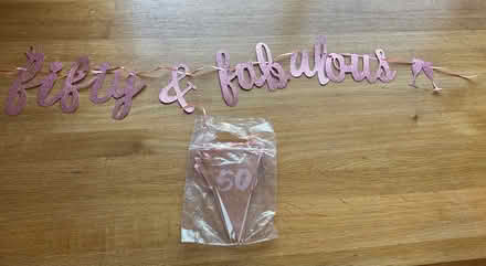 Photo of free 2x Fifty milestone bunting (Hazlemere HP15) #1