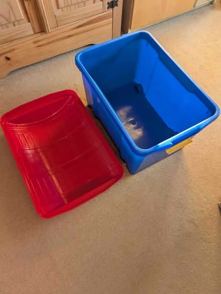 Photo of free Plastic toy chest (Rainford, St Helens WA11) #3