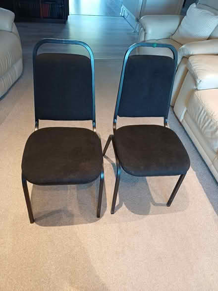 Photo of free Metal Dining Room Chairs - Black (Rainham, Kent - ME8) #1