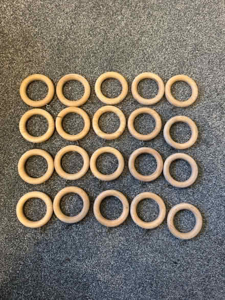 Photo of free 20x wooden curtain rings (Pantymwyn CH7) #1
