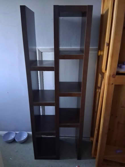 Photo of free Dark wood book case (Tonbridge) #1