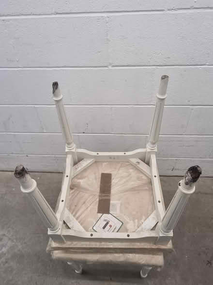 Photo of free White Wooden Vanity Stool (SW18) #2