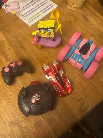 Photo of free Remote control cars / SpongeBob toy (Camrose Avenue, HA8) #1
