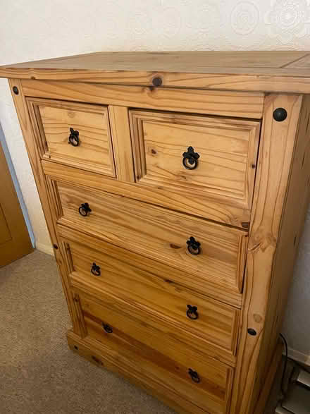 Photo of free Large chunky pine chest of drawers (Tilehurst Reading) #2