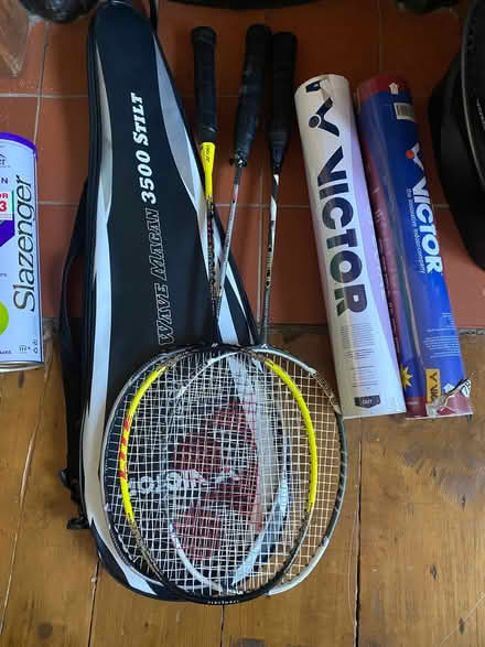Photo of free Badminton racket, shuttlecocks and tennis balls (Earlsfield SW18) #1