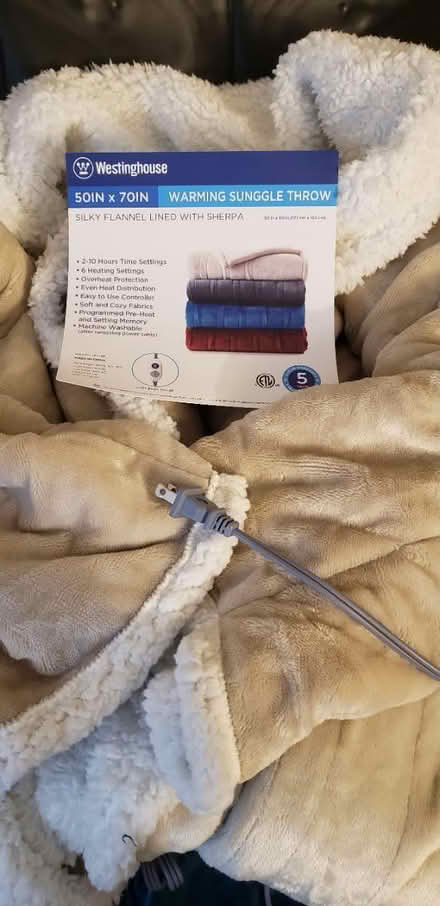 Photo of free Washable warming electric throw (Laurel) #1