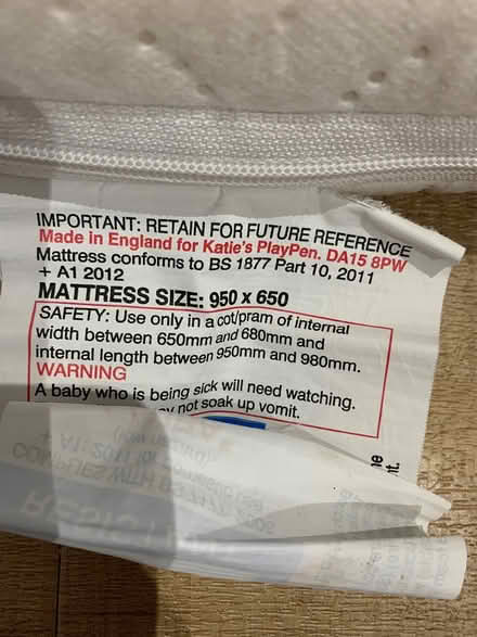 Photo of free Cot mattress for next to me crib (Emsworth PO10) #2