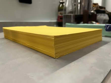 Photo of free Green A4 paper and yellow A4 paper (Malvern Link WR14) #3