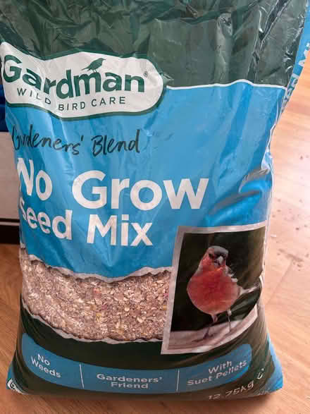 Photo of free Opened 12.5 Kg bag of Gardman No Grow Bird Seed mix. (Surbiton KT1) #1