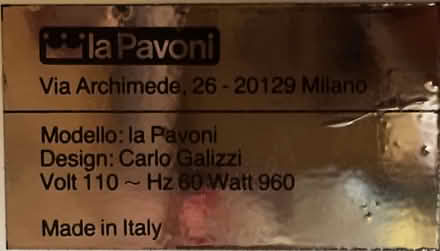 Photo of free La Pavoni Espresso Macine (Ulster Park) #4