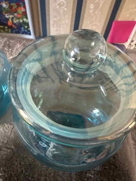 Photo of free Blue glass bowl and pot (Ashford TW15) #3