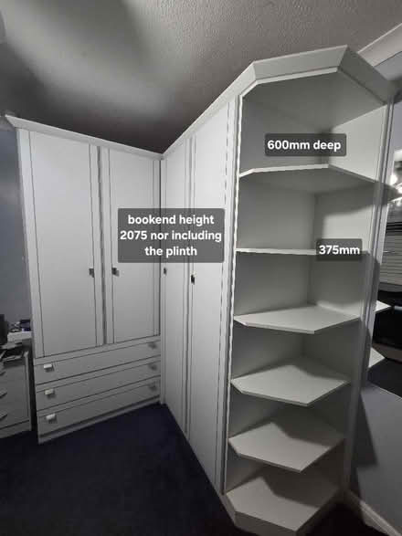 Photo of free Corner wardrobe/drawers/bookshelf combination (Little Heath RG31) #4