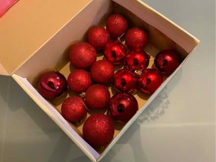 Photo of free Box of red tree decorations (Cotham BS6) #1