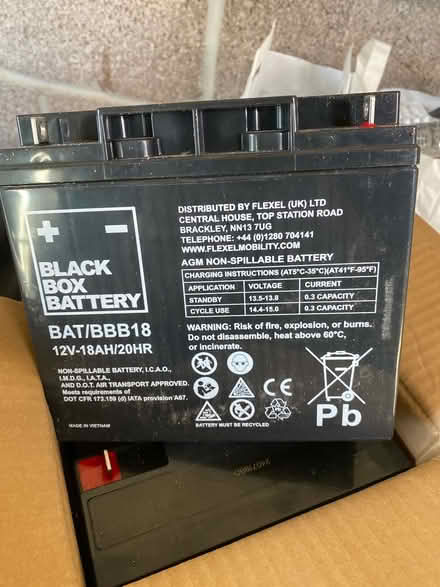 Photo of free 12V wheelchair batteries x2 (Corsham) #1