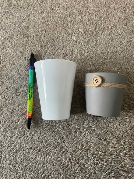 Photo of free 2 very small plant pots (Longbarn WA2) #1