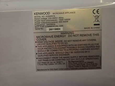 Photo of free Kenwood microwave (Snodland) #4
