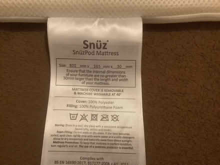 Photo of free Small cot mattress (Luckington SN14) #2