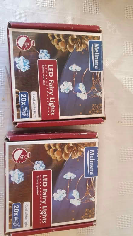 Photo of free 2 x White snowflake fairy lights (Hungerford RG17) #1