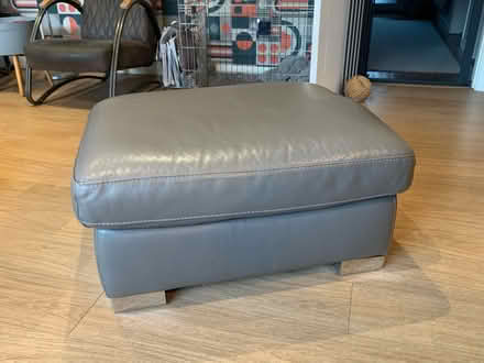 Photo of free Grey Leather Footstool (Churchdown GL3) #2