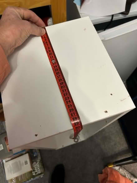 Photo of free White laminate cupboard - no door (Near Cameron Toll EH16) #4