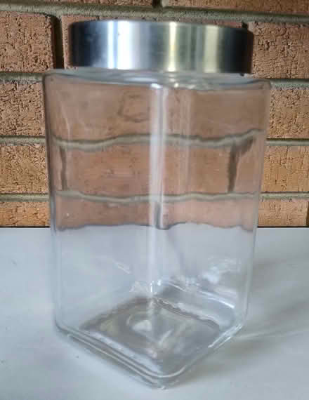 Photo of free Glass storage jar (Sherfield on Loddon, RG27 0) #1