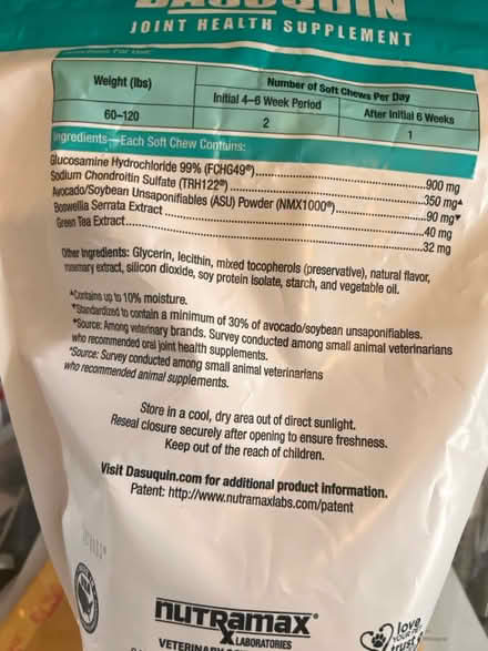 Photo of free Joint health supplement for dogs (S Downers Grove) #2