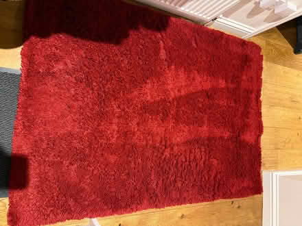 Photo of free Plush shaggy rug dark red (Bracknell Forest RG40) #1