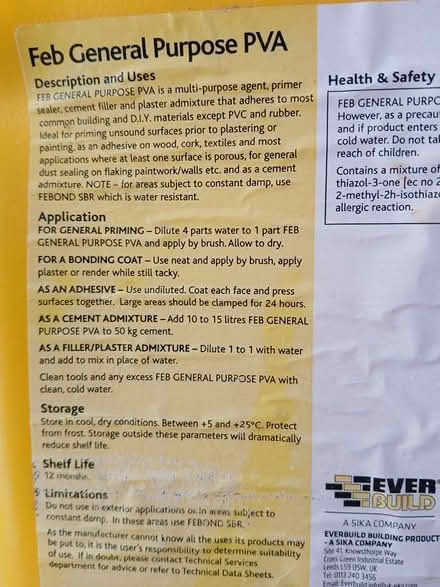 Photo of free FEB General Purpose PVA (Itchen. Southampton) #3
