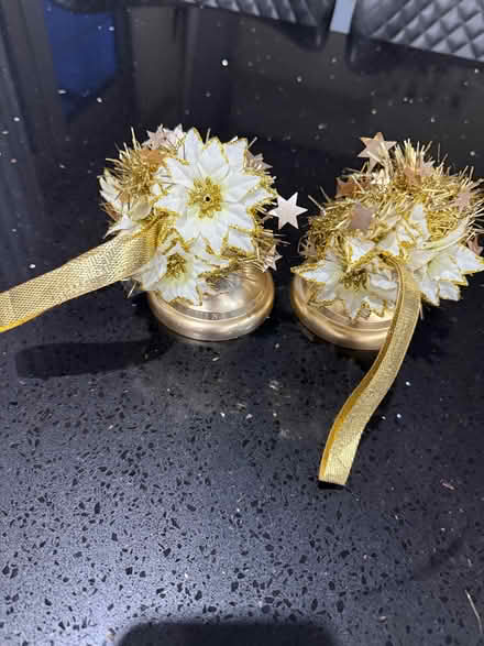 Photo of free 2 x gold Christmas tree bells (Bracknell Forest RG40) #1