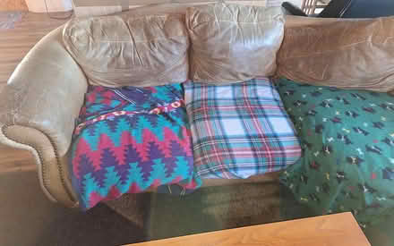 Photo of free leather sectional sofa (Zia and St. Francis) #4