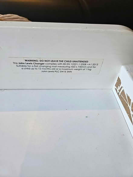 Photo of free John Lewis baby changing table (SE15) #3