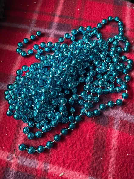 Photo of free String of pretty turquoise beads for Christmas Tree (Lindfield RH16) #1