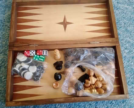 Photo of free Wooden chess and draughts set (Emsworth PO10) #1