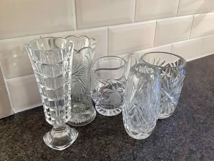 Photo of Small glass Vases or Jugs approx 4” to 7” (The Plantation GL5) #1