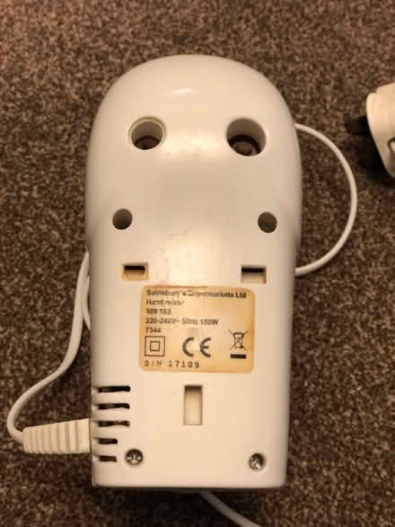 Photo of free Sainsburys hand food mixer (By Oakleigh Park station EN4) #2