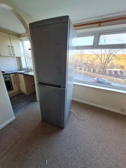 Photo of free silver tall Beko Fridgefreezer (Back edge S6) #1