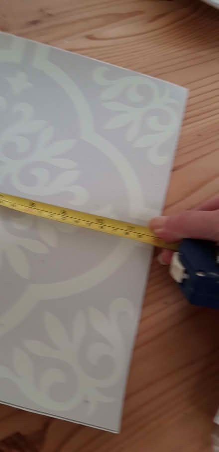 Photo of free Self adhesive 12inch floor tiles x 20 light grey and cream pattern (St Leonards TN38) #1