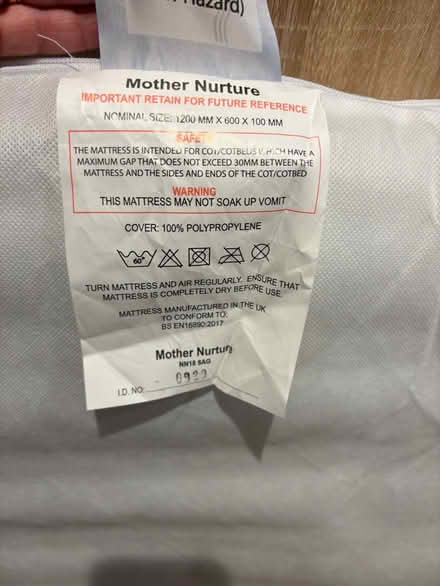 Photo of free Cot Mattress (Derby DE24) #3