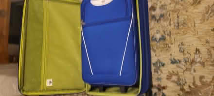 Photo of free Blue wheelie expandable suitcases 7cm x 47 cm x 25cm & 69cm (Scale Hall LA1) #1