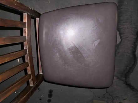 Photo of free Wood chair-vinyl upholstered seat (Valencia Avenue, Sunnyvale) #4