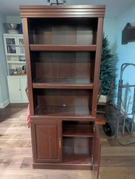 Photo of free Liquor cabinet/bookshelf (Shell gas station, Hampton NJ) #1