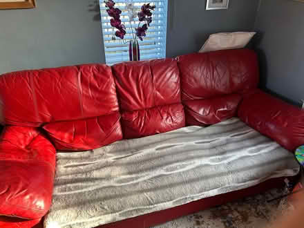 Photo of free DFS Leather sofa (Southbourne, near Emsworth) #1
